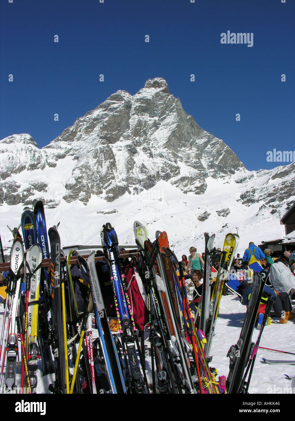 Cervin, le Mont Cervin, Cervinia, Italie Banque D'Images