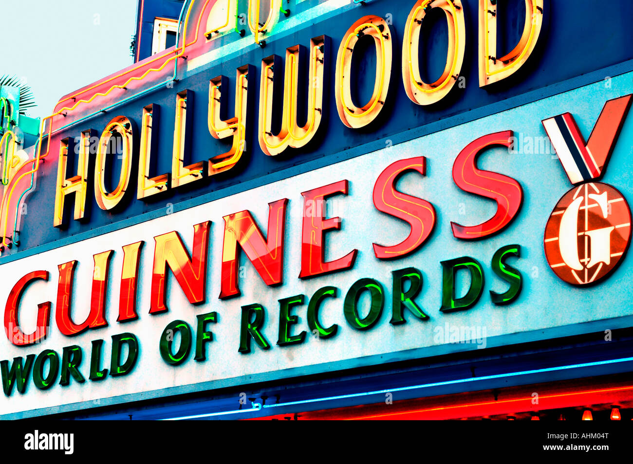 Au chapiteau record Guiness des Records museum sur Hollywood Boulevard Hollywod California USA Banque D'Images