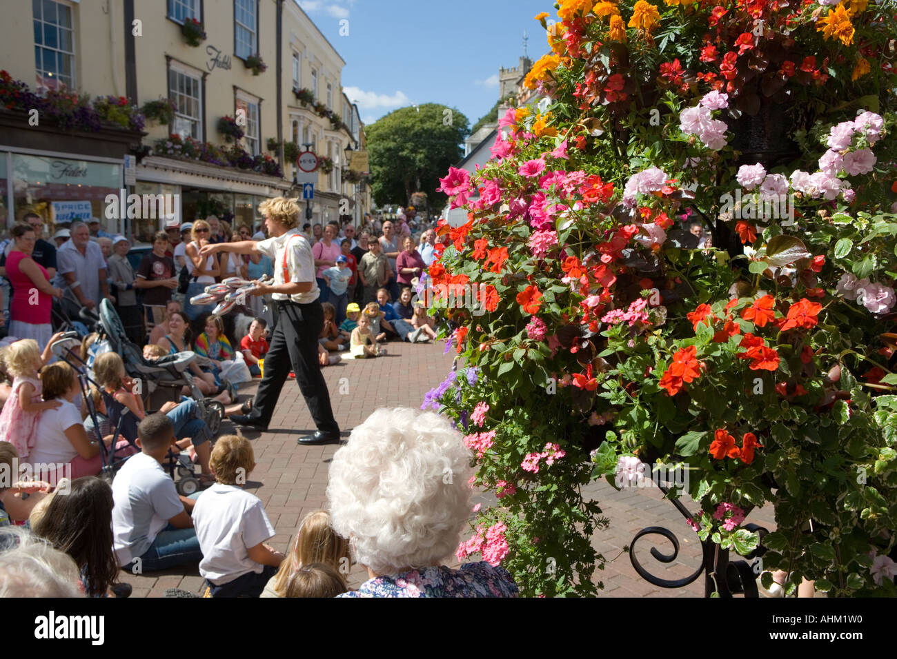 Artiste de rue Angleterre Devon Sidmouth Banque D'Images