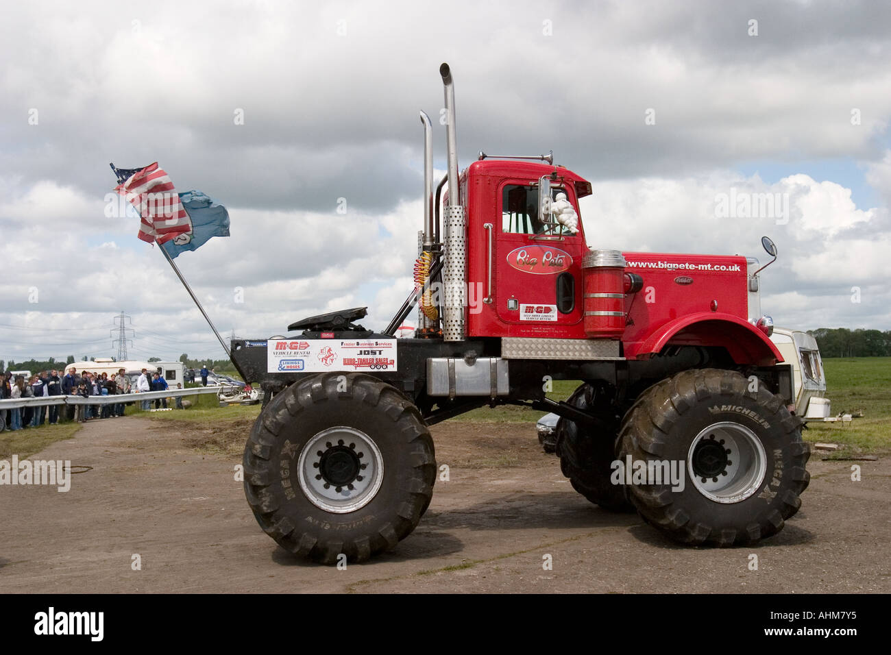 Big Pete concassage voiture monster truck Banque D'Images