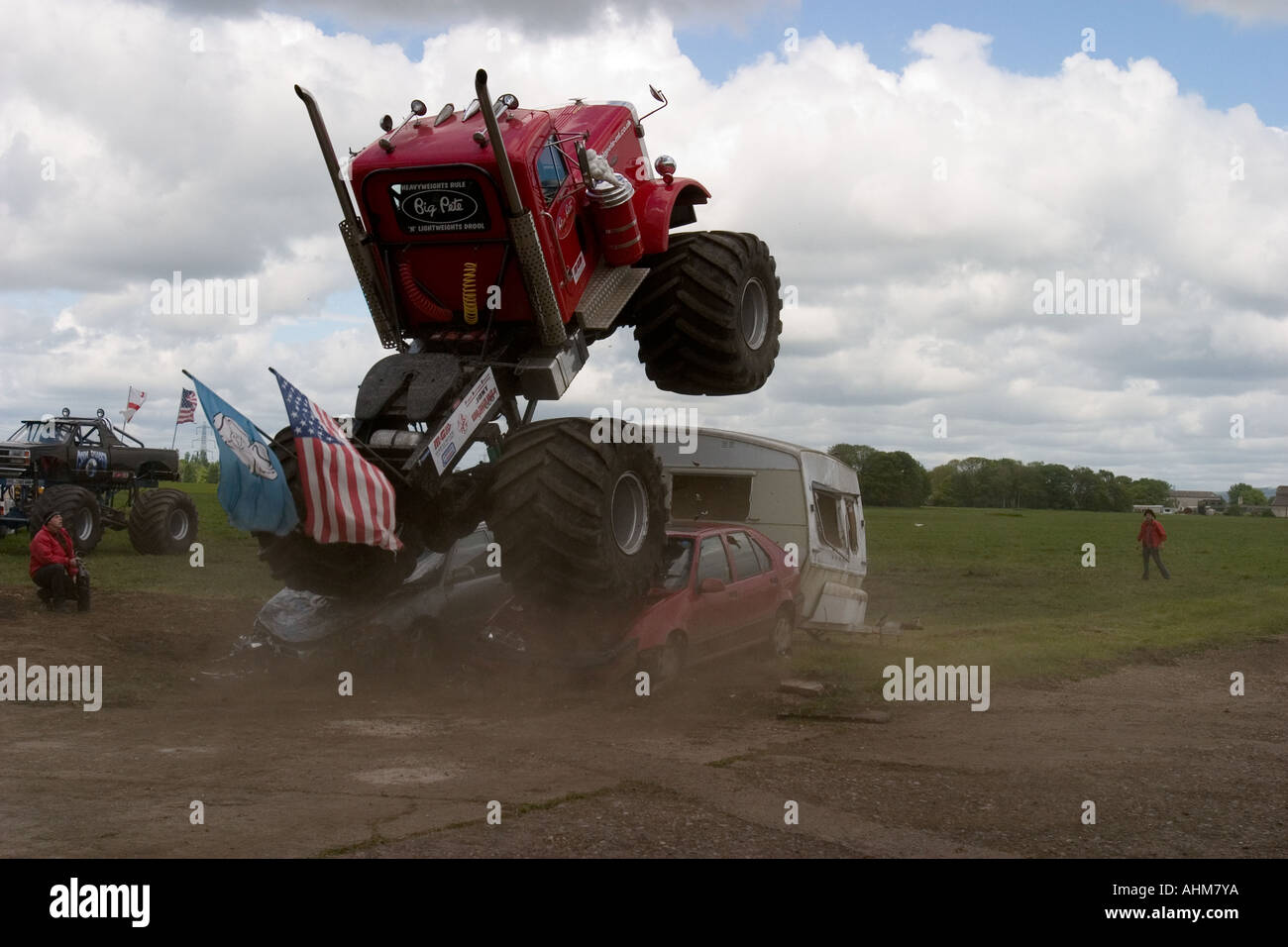 Big Pete concassage voiture monster truck Banque D'Images