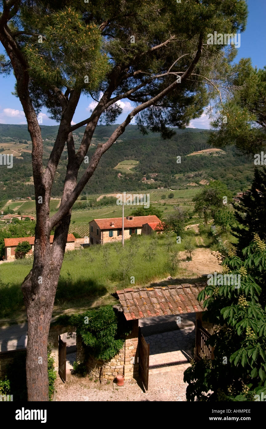 L'Italien Italie Toscane Villa manoir immobilier Banque D'Images