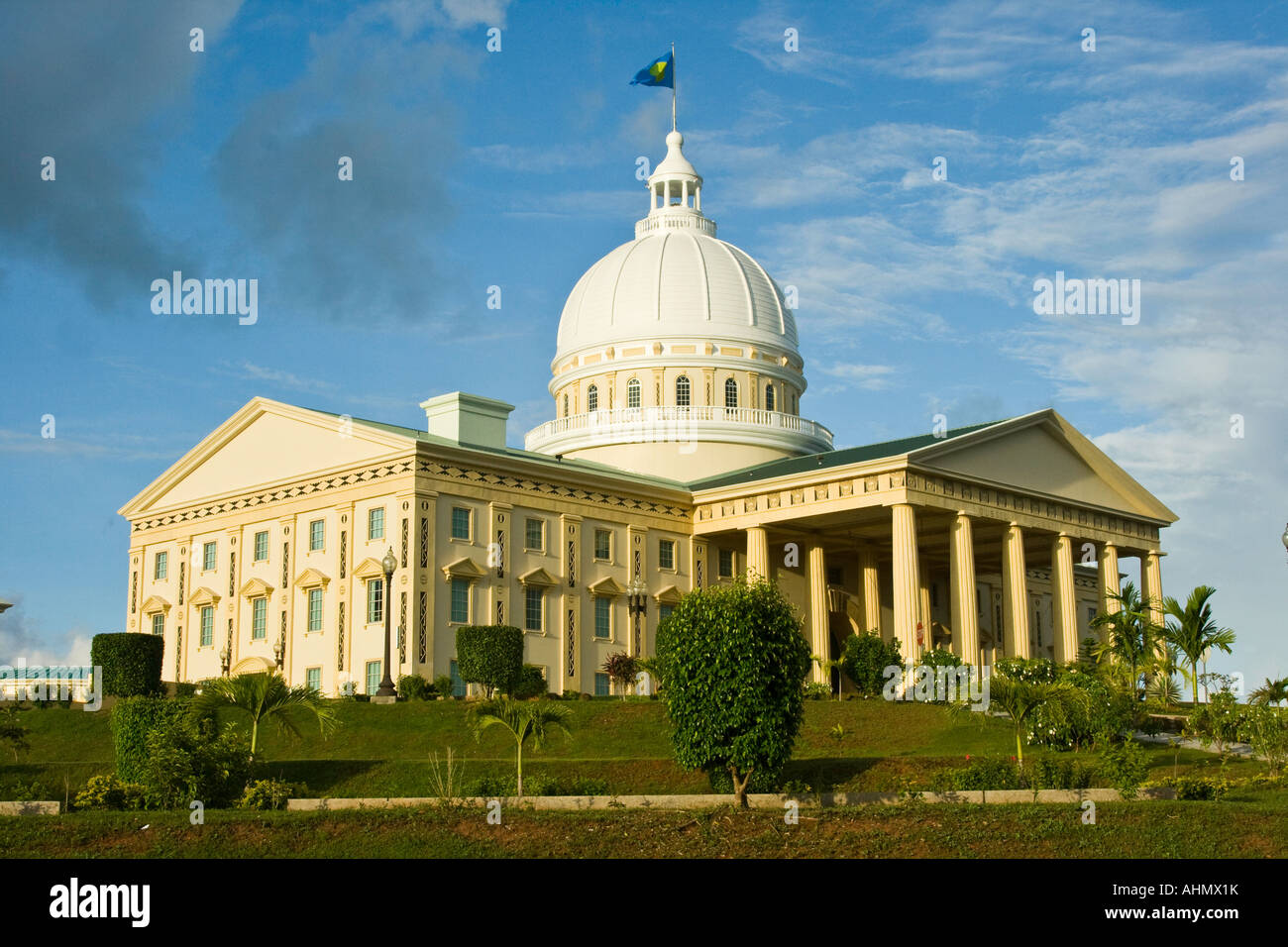 Nouveau bâtiment de la capitale de la République des Palaos Melekeok Banque D'Images