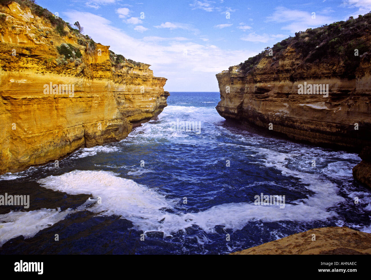 Pour d'admission Thunder Cave Great Ocean Road Victoria Australie Banque D'Images