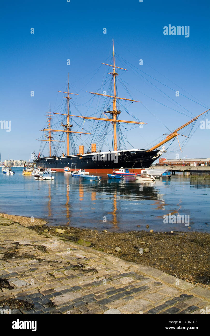 Le HMS Warrior, Portsmouth, dans le sud de l'Angleterre, 2006 Banque D'Images