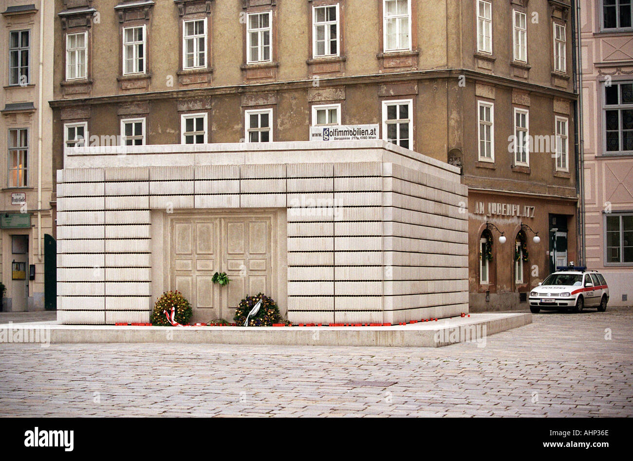 Le monument commémoratif de guerre juive par Rachel Whitehead à Vienne Autriche Banque D'Images