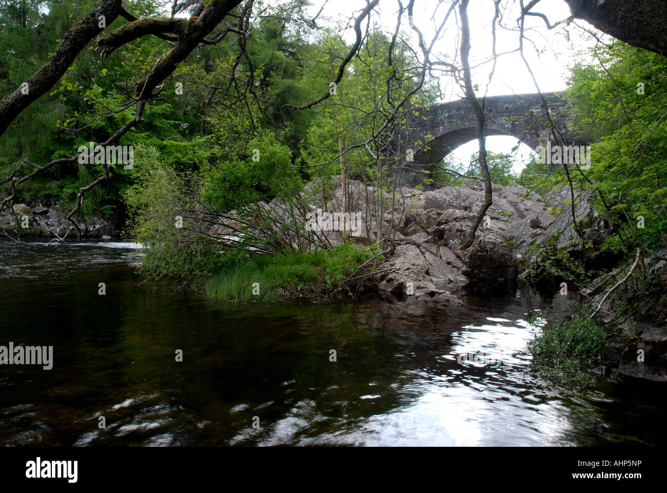 Pont de Balgie, Glen Lyon, Perthsire et Kinross, Scotland Banque D'Images