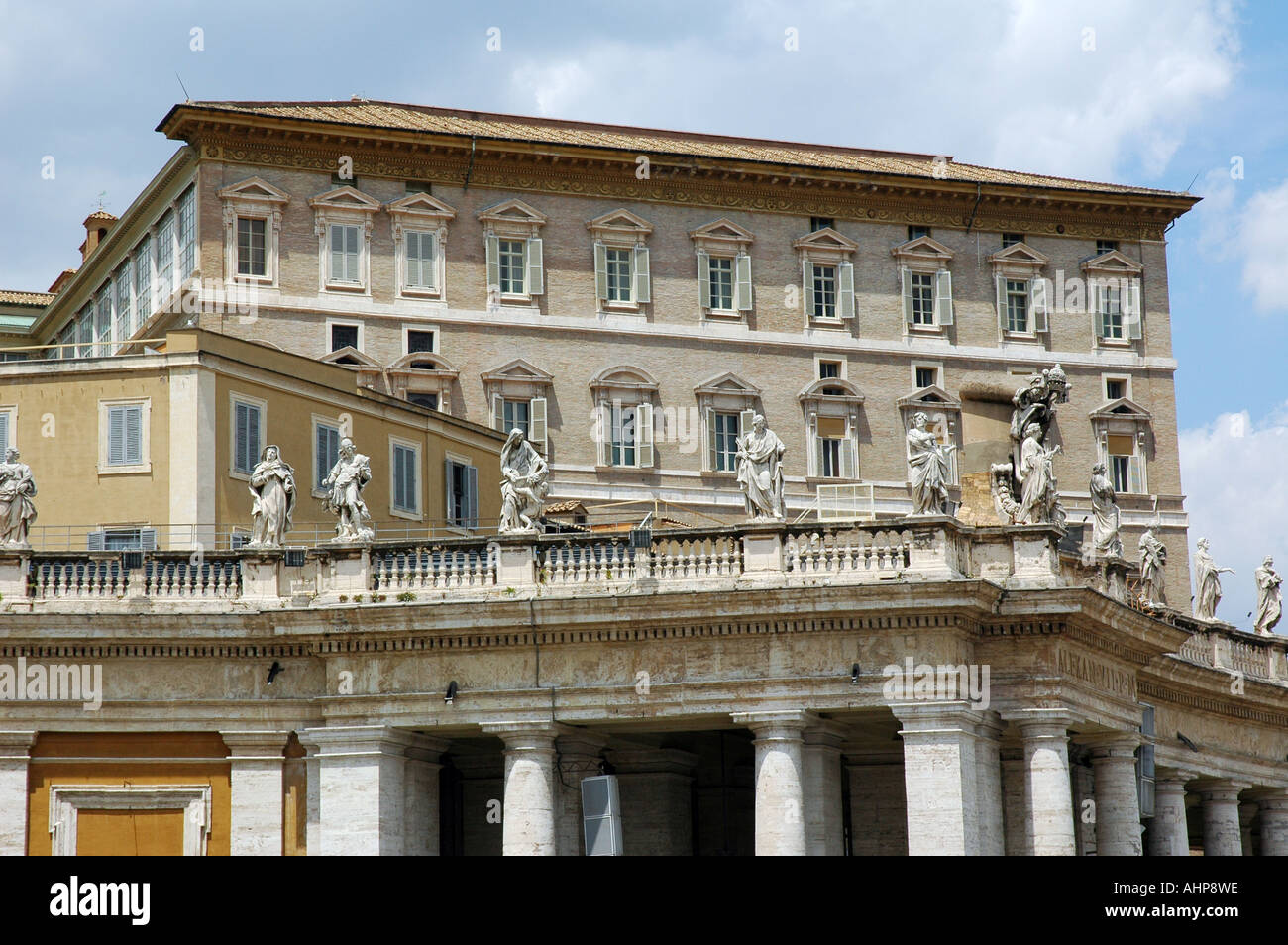 Résidence papale au St Peter's square, Vatican, Rome, Italie Banque D'Images