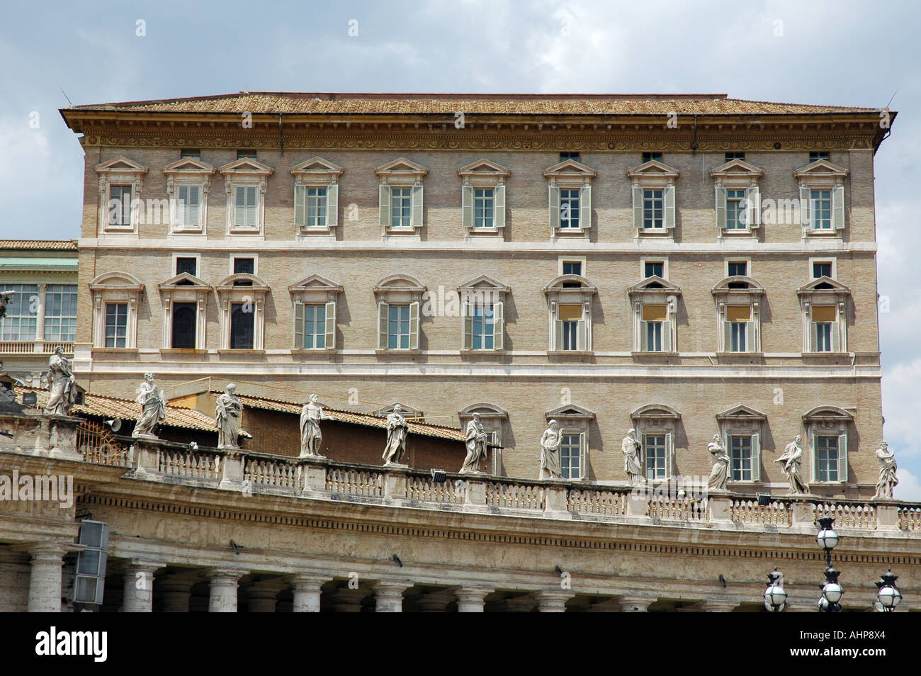 Résidence papale au St Peter's square, Vatican, Rome, Italie Banque D'Images