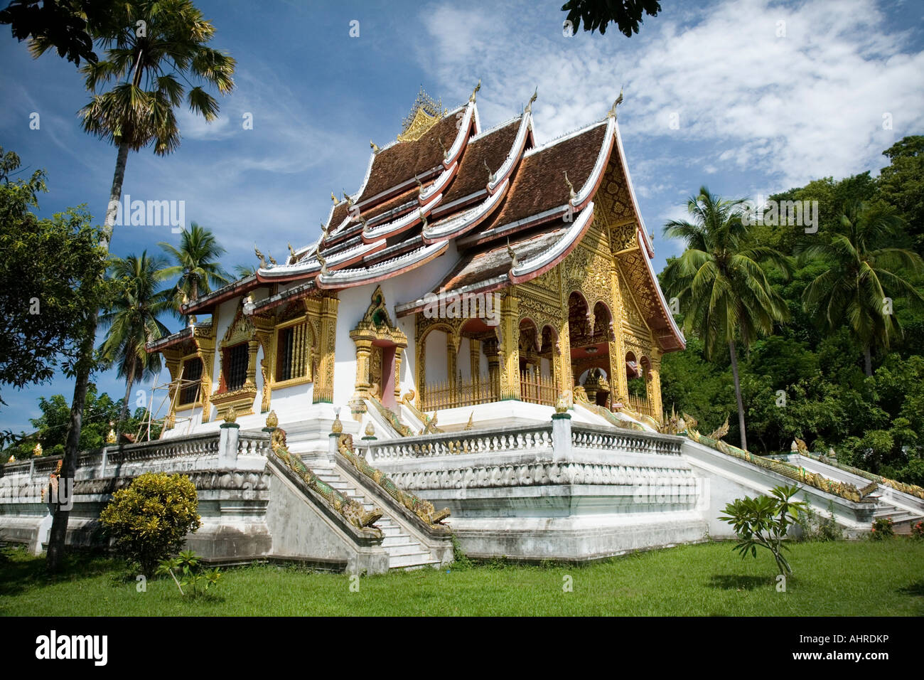 Sala Pha Bang pavillion dans Musée du Palais Royal, Luang Prabang, Laos composé Banque D'Images