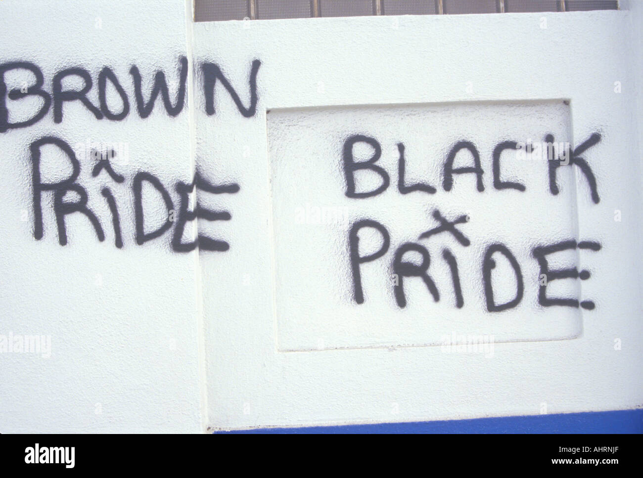 Lecture Graffiti Brown fierté fierté noire South Central Los Angeles Californie Banque D'Images