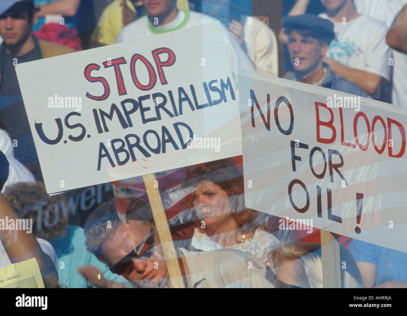 Inscrivez-vous pas de sang pour du pétrole à rallye de la paix Los Angeles California Banque D'Images