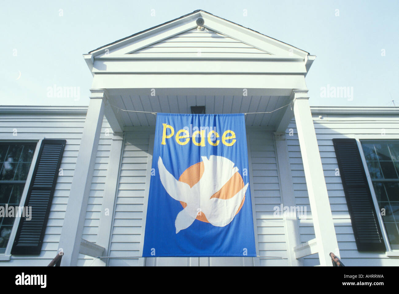 Bannière de la colombe de la paix Banque D'Images