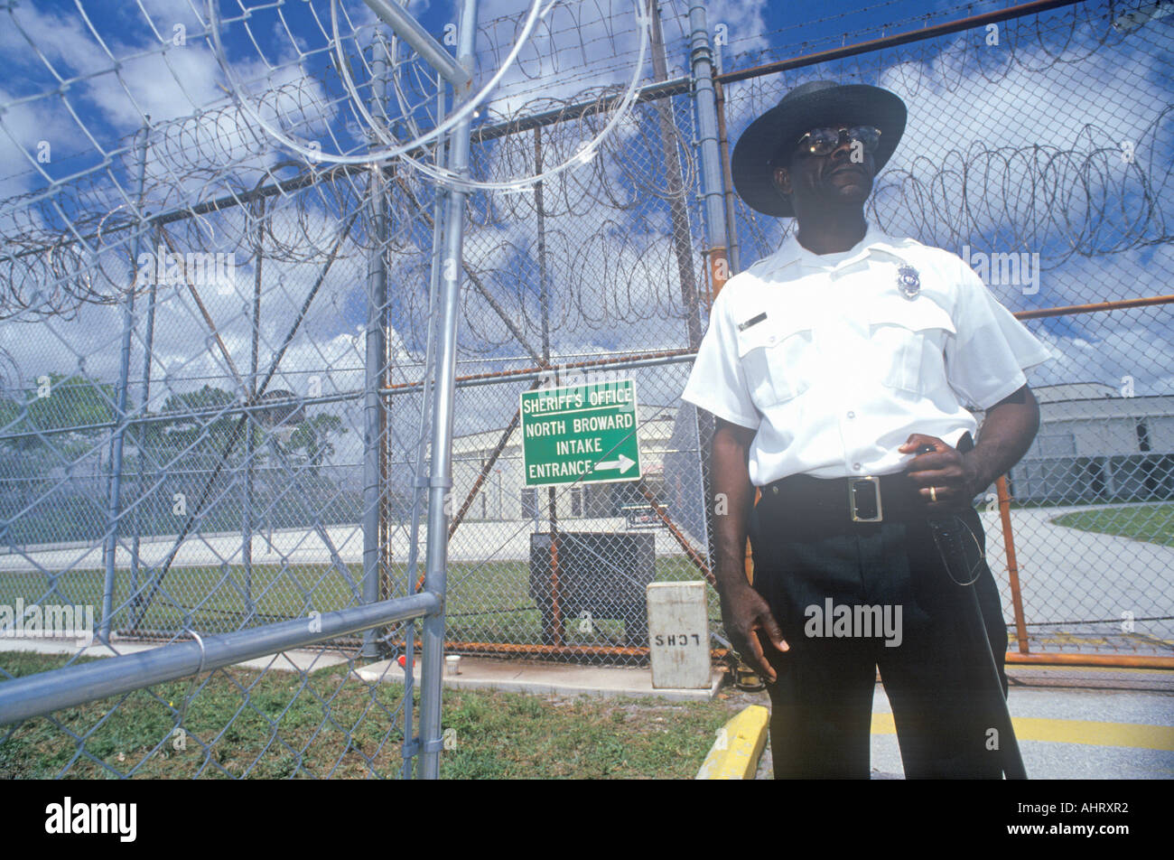 Gardien de prison à Dade County Correctional Facility FL Banque D'Images