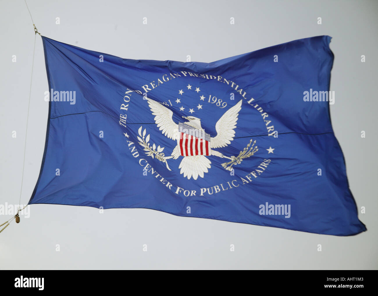 Drapeau à la Ronald Reagan Presidential Library W Banque D'Images