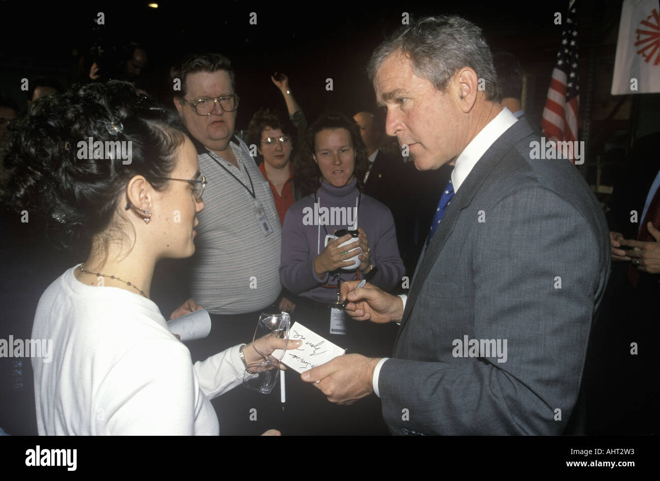 George W Bush parlant au Rotary Club Portsmouth NH en 2000 Banque D'Images