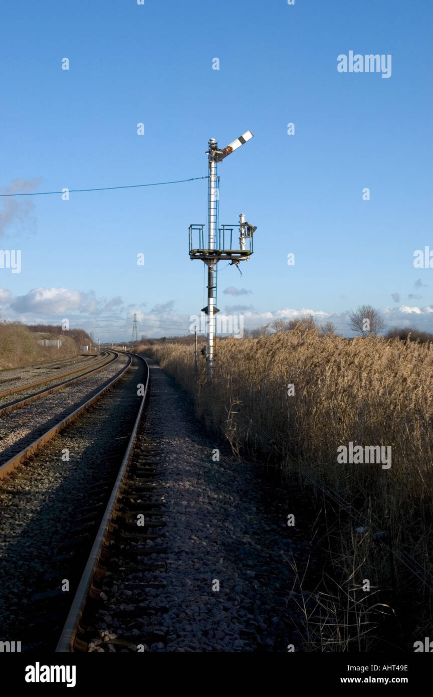 La tour signal ferroviaire Banque D'Images