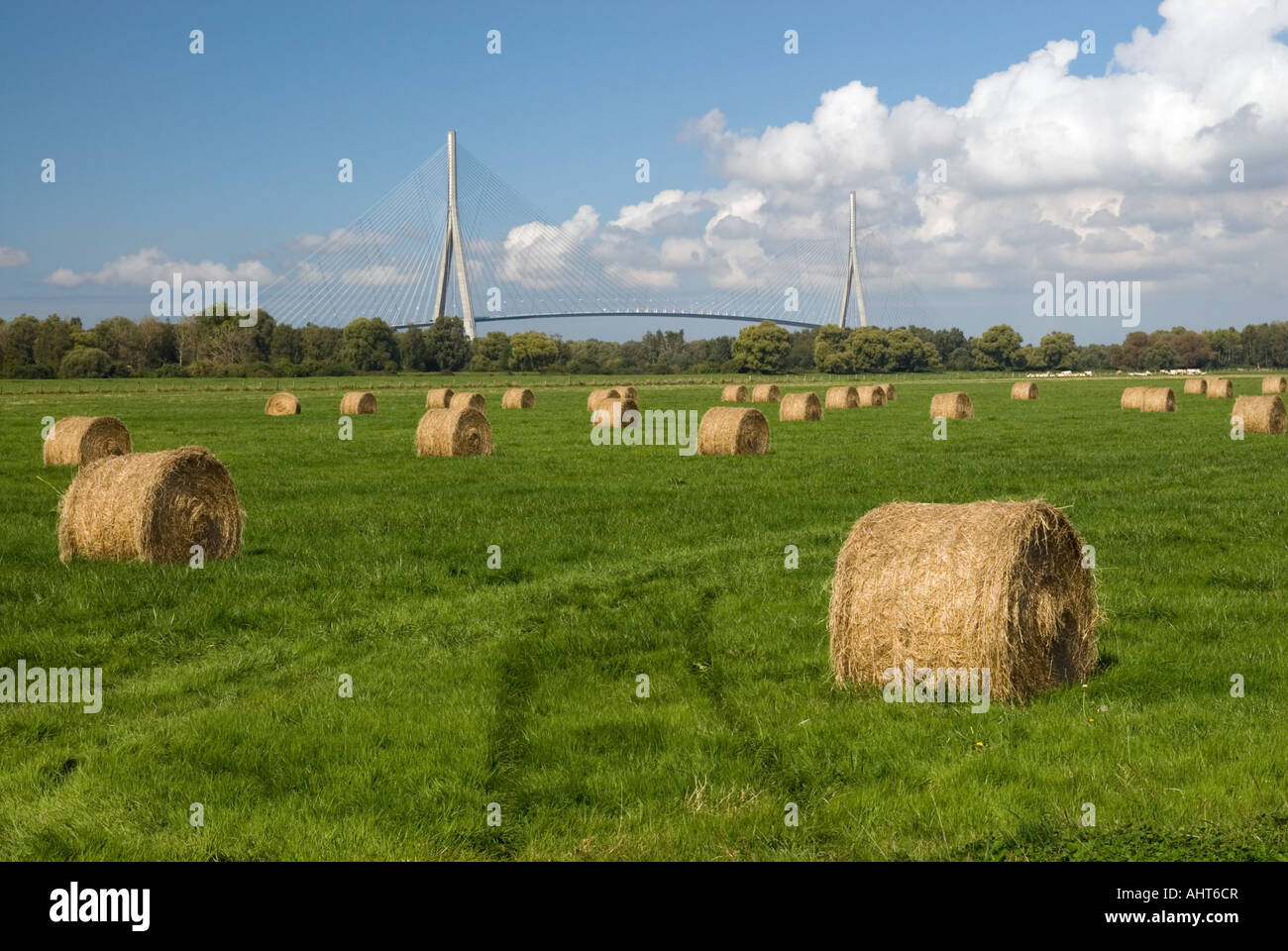 Pont de Normandie - vue sur le pont dans le Havre Banque D'Images