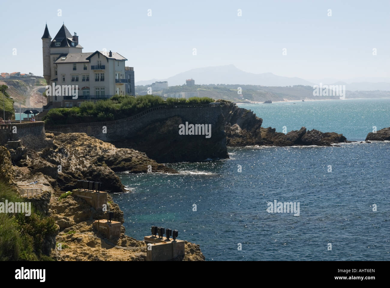 Château à Biarritz, Pyrénées françaises Banque D'Images