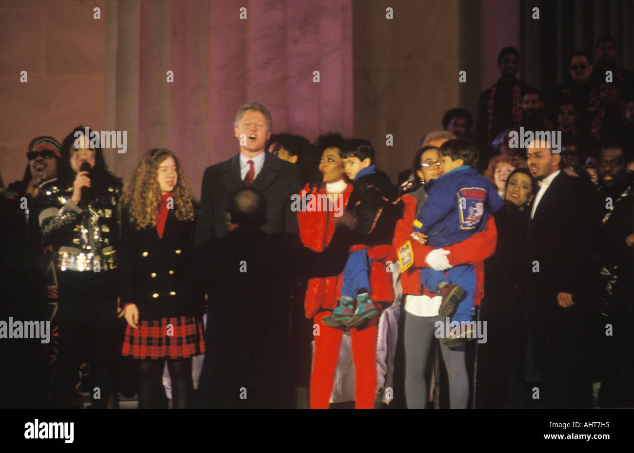 Bill Clinton, 42e Président à l'Inauguration Day celebration le 20 janvier 1993 à Washington DC Banque D'Images