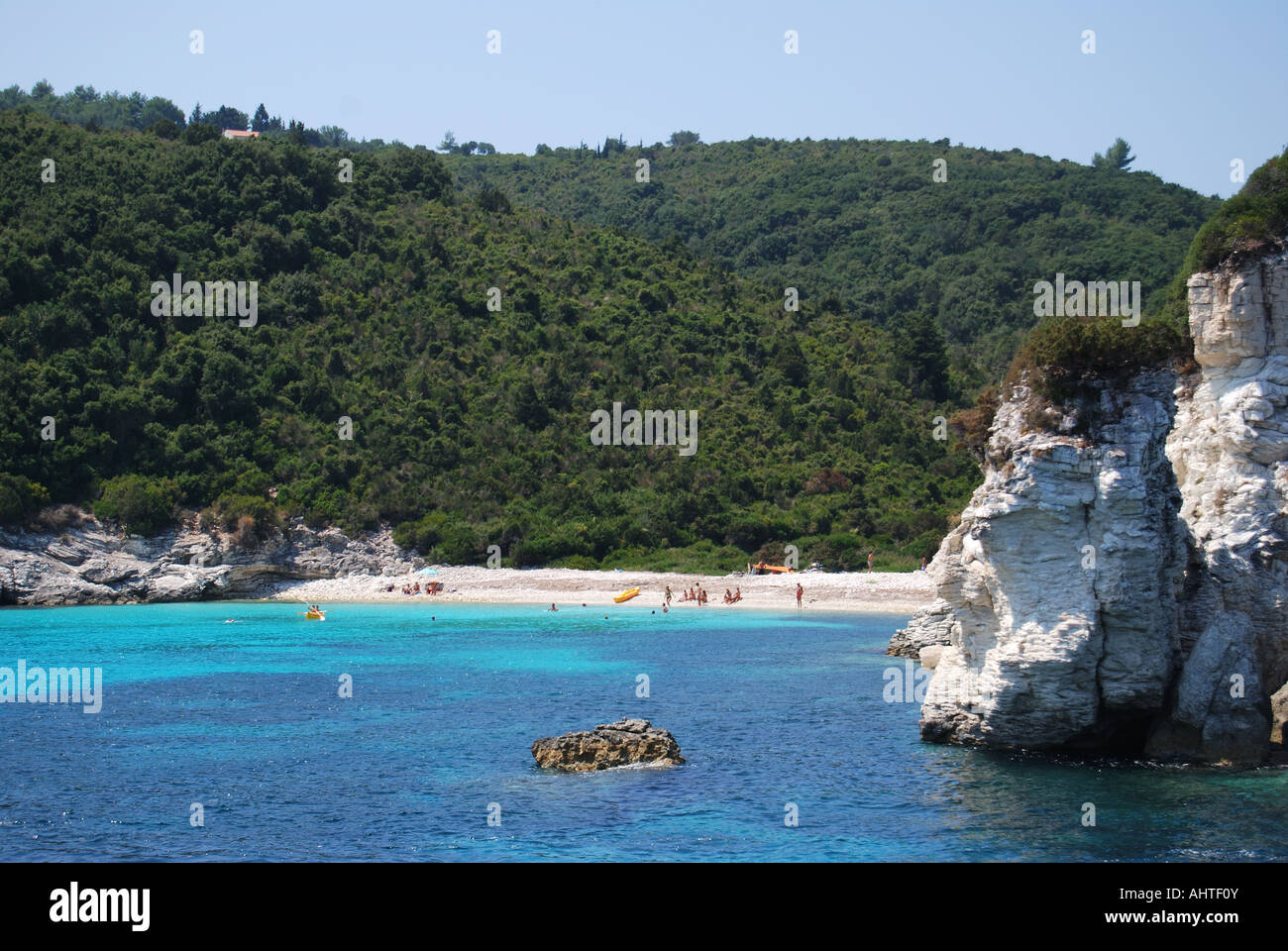 Voutoumi Beach, Antipaxos, îles Ioniennes, Grèce Banque D'Images