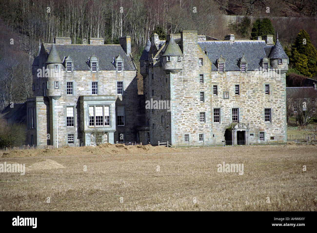 Castle Menzies en Ecosse est le foyer du Clan Menzies Tayside Banque D'Images