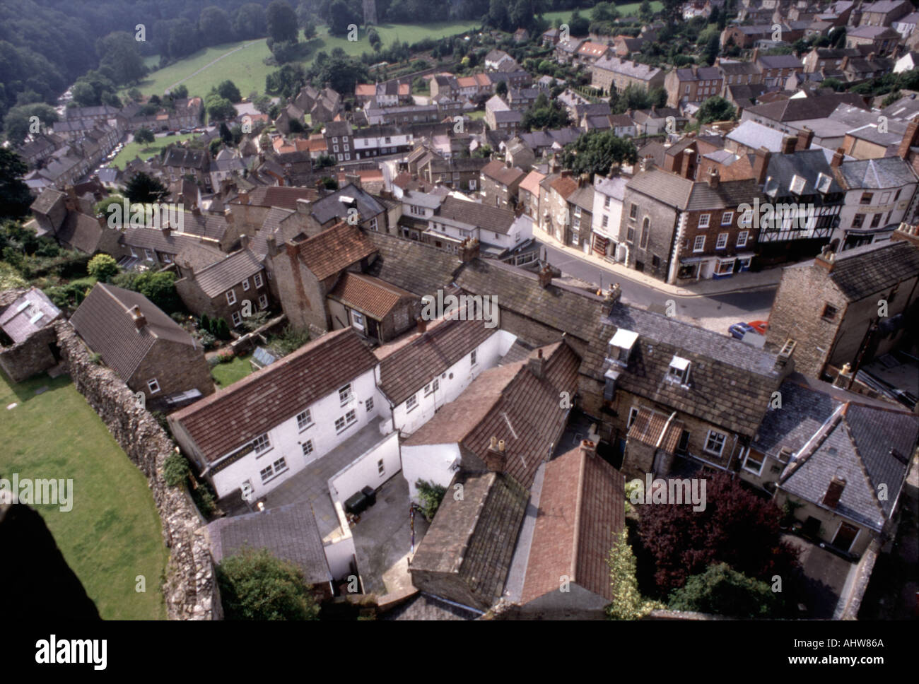 High view de Richmond North Yorkshire Banque D'Images