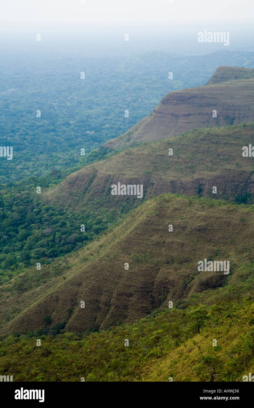Vue de la jungle de la Meseta Caparu en Bolivie Banque D'Images