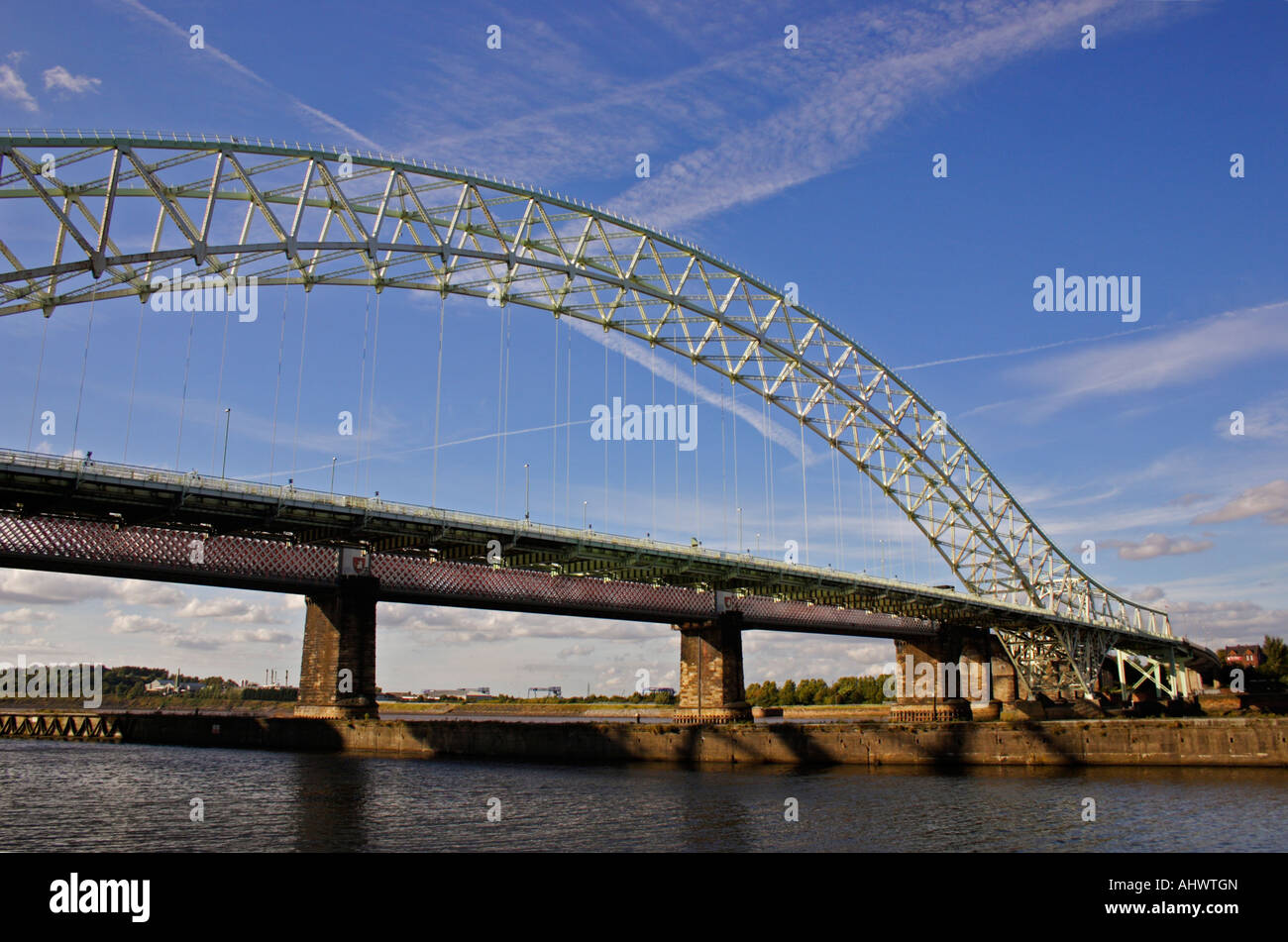 Runcorn Suspension Bridge Banque D'Images