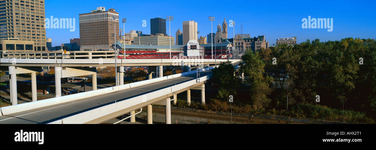 S'étend de l'autoroute en direction de Buffalo NY Banque D'Images