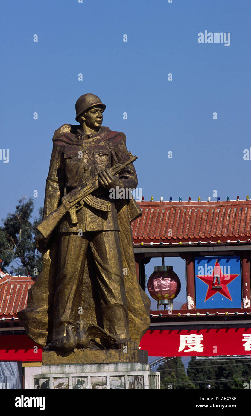 Chine Yunnan Dali statue commémorative de l'Armée Rouge Banque D'Images