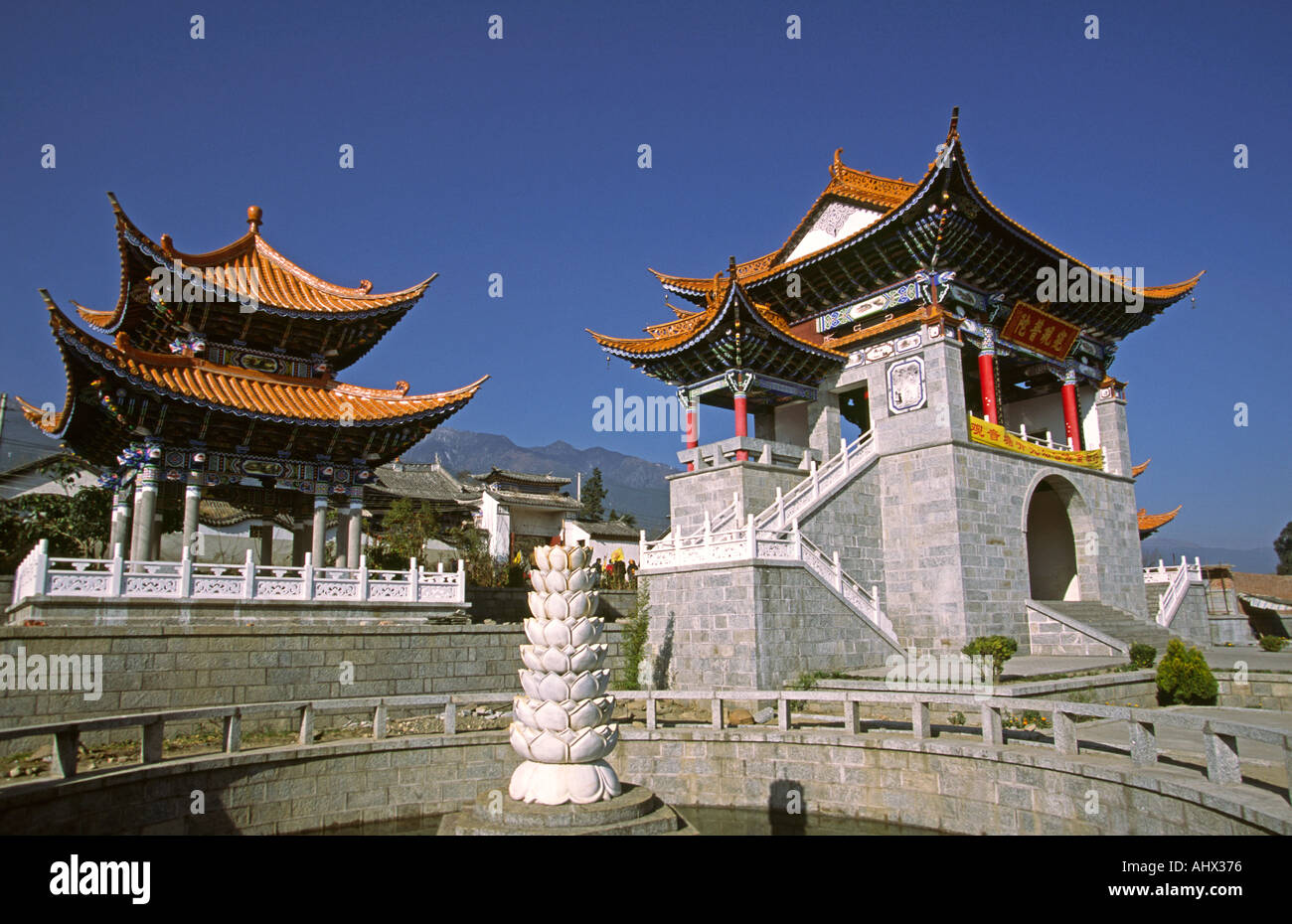 Chine Yunnan Guanyin Goddess of Mercy Temple Banque D'Images