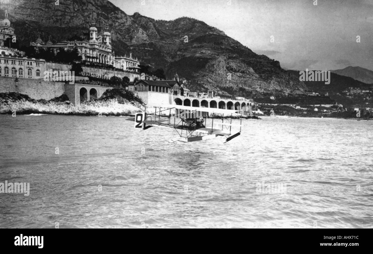 Avion à Monaco 1914 Bi Banque D'Images