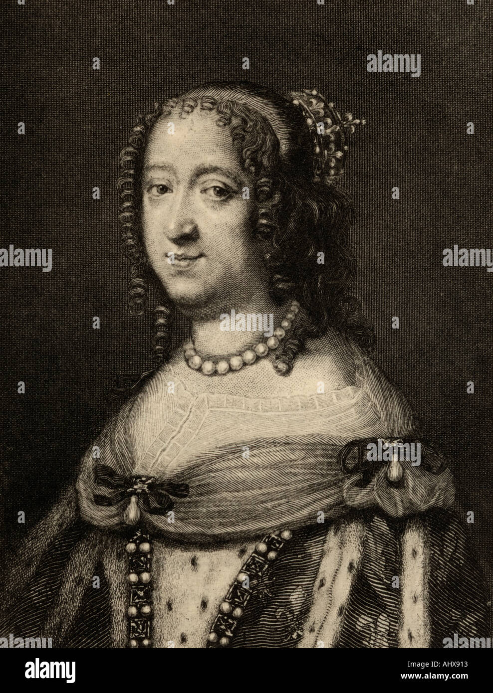 Anne d'Autriche, 1601 - 1666. Reine Consort de France et régent pour son fils Louis XIV de France Banque D'Images