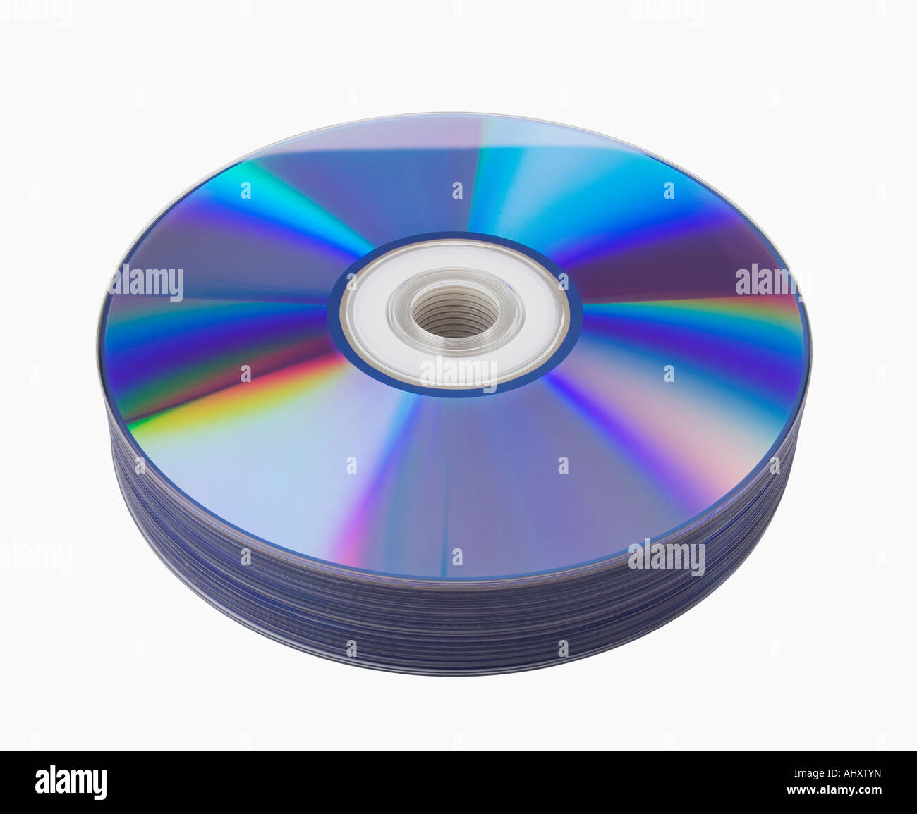 Close up of pile de cds Banque D'Images