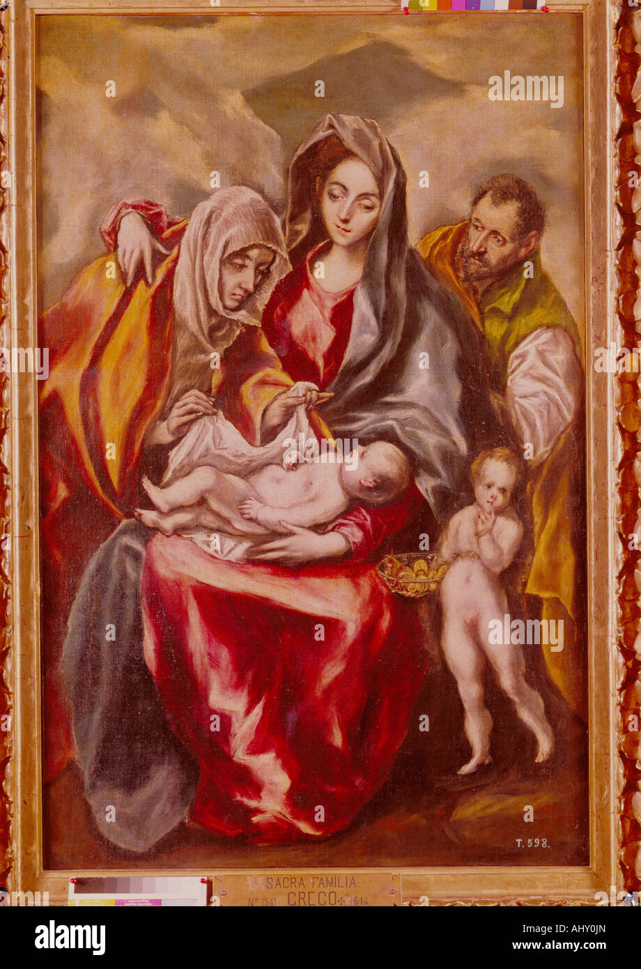 'Fine Arts, El Greco, Domenikos Theotokopoulos, effectivement, (1541 - 1614), peinture, "la Sainte Famille", 1594 - 1604, huile sur en toile enduite Banque D'Images