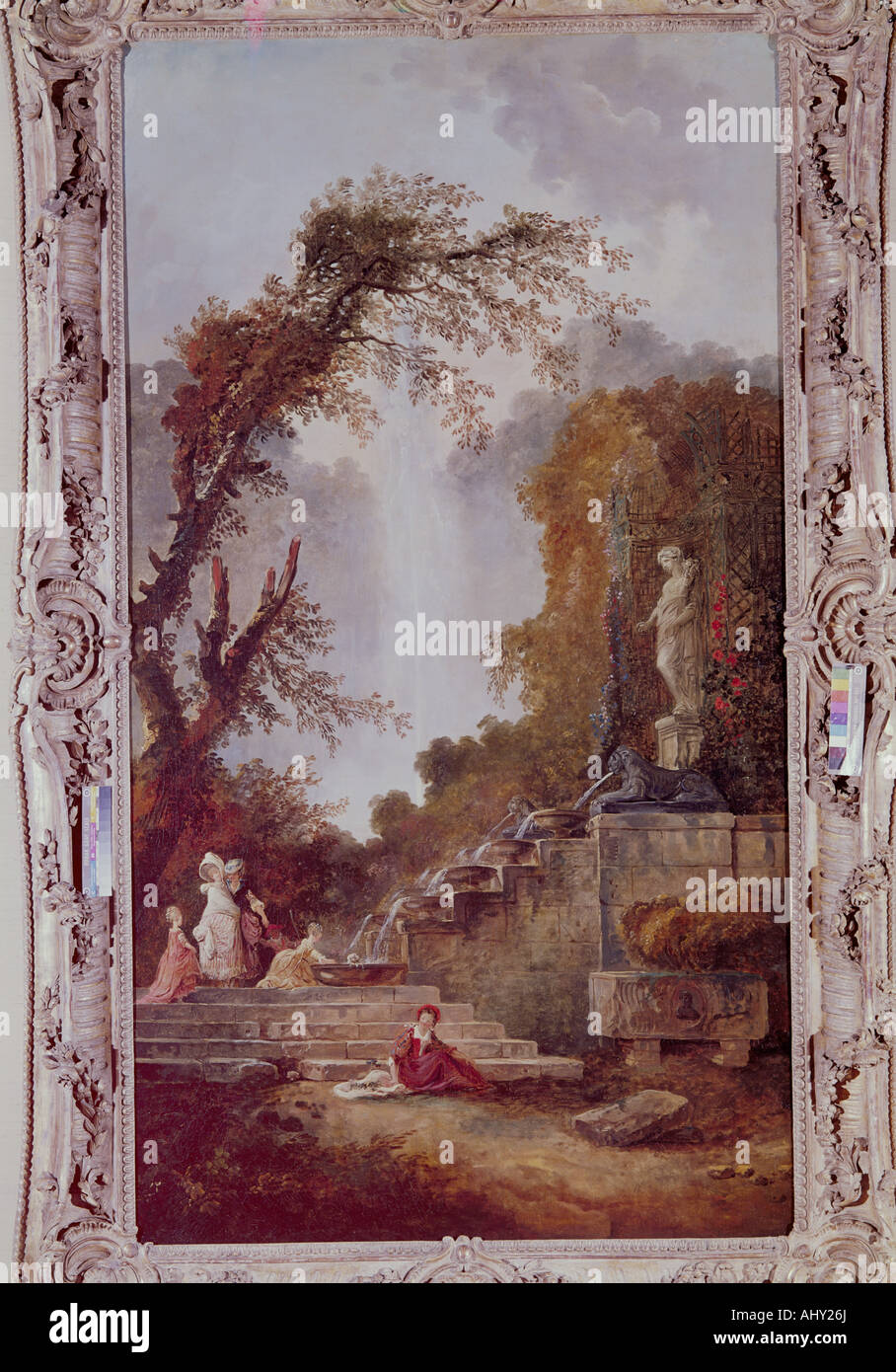 'Fine Arts, Hubert, Robert, (1733 - 1808), peinture, 'scène dans un parc", collection Gulbenkian, Lisbonne, historique, historique, E Banque D'Images