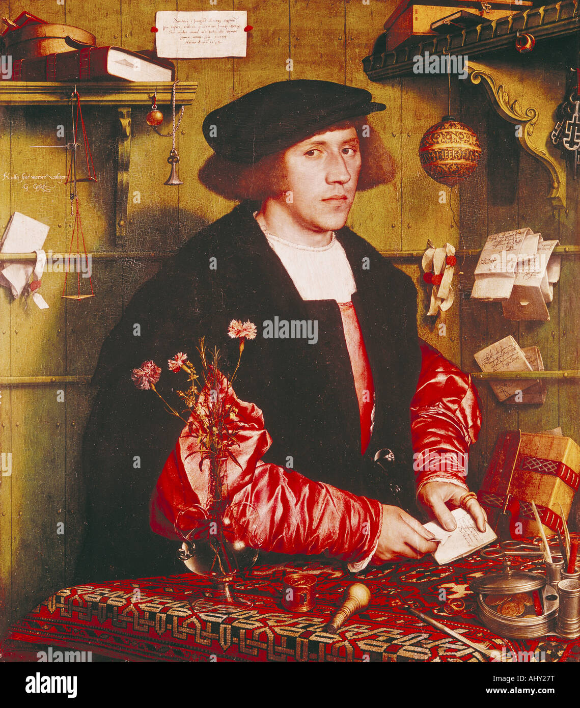 'Fine Arts, Holbein, Hans le Jeune, (vers 1497 - 1543), peinture, 'portrait de marchand Georg Gisze", 1532, huile sur panneau, Banque D'Images