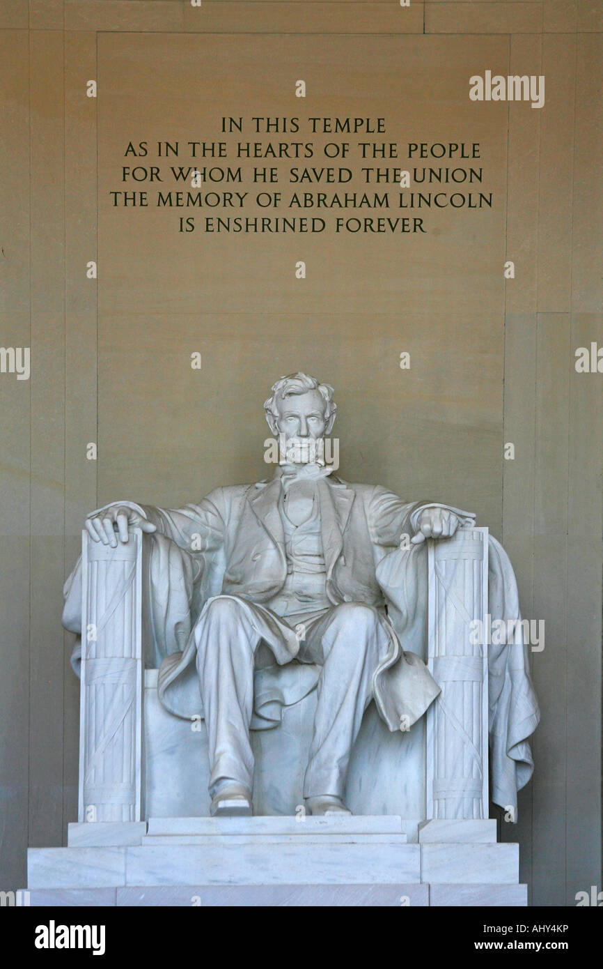 Le monument de Lincoln, Washington D.C, USA Banque D'Images