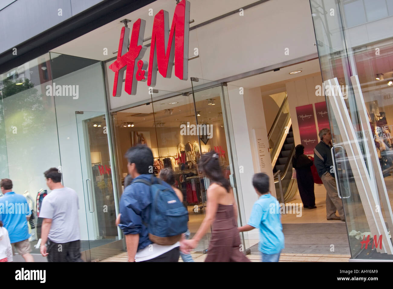 H et M magasin sur Oxford Street Banque D'Images