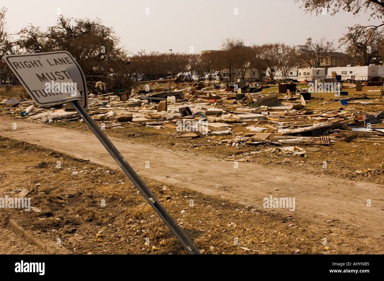Les dommages de l'ouragan Katrina de Biloxi, Mississippi USA Banque D'Images