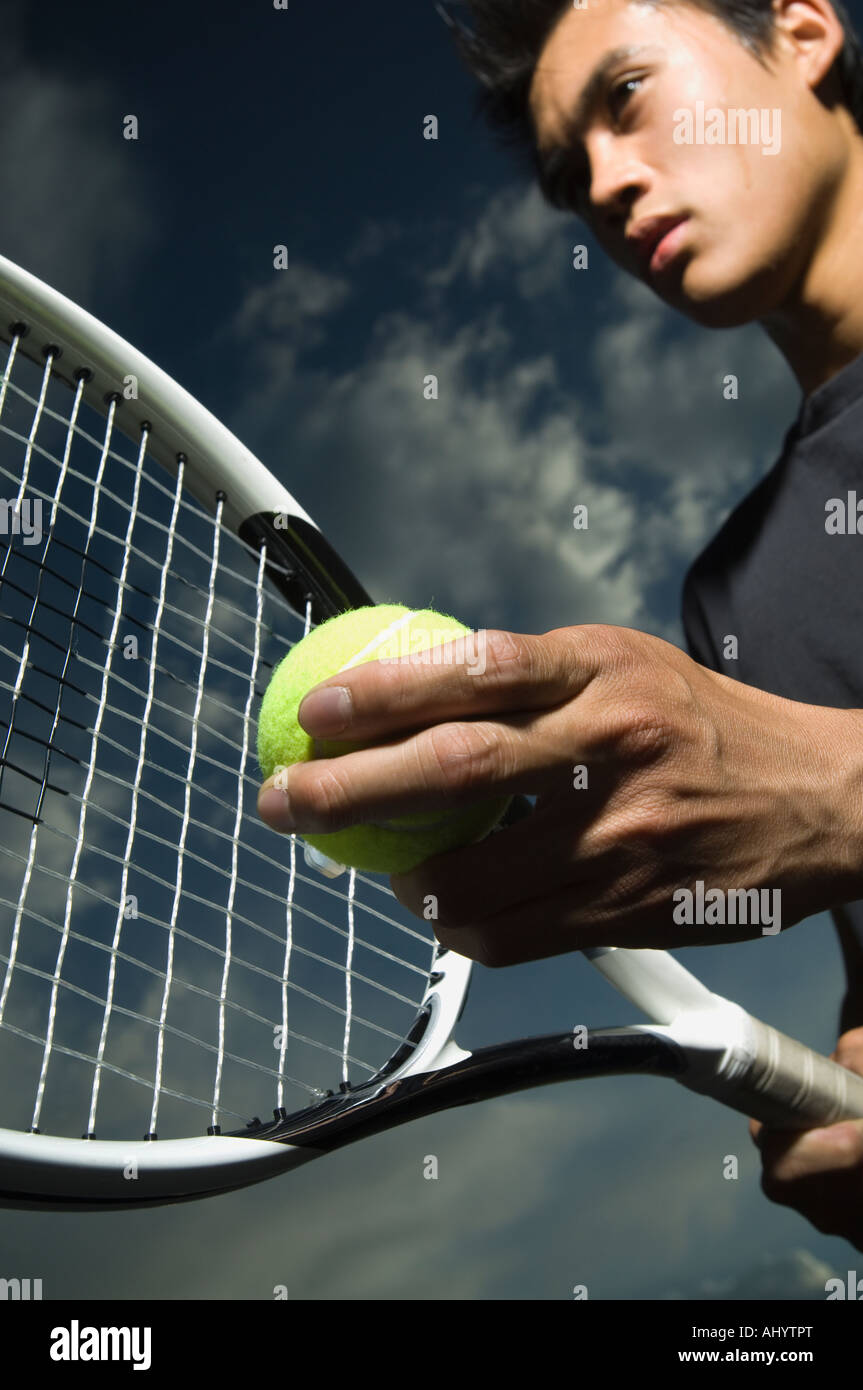 Close up of tennis player Banque D'Images