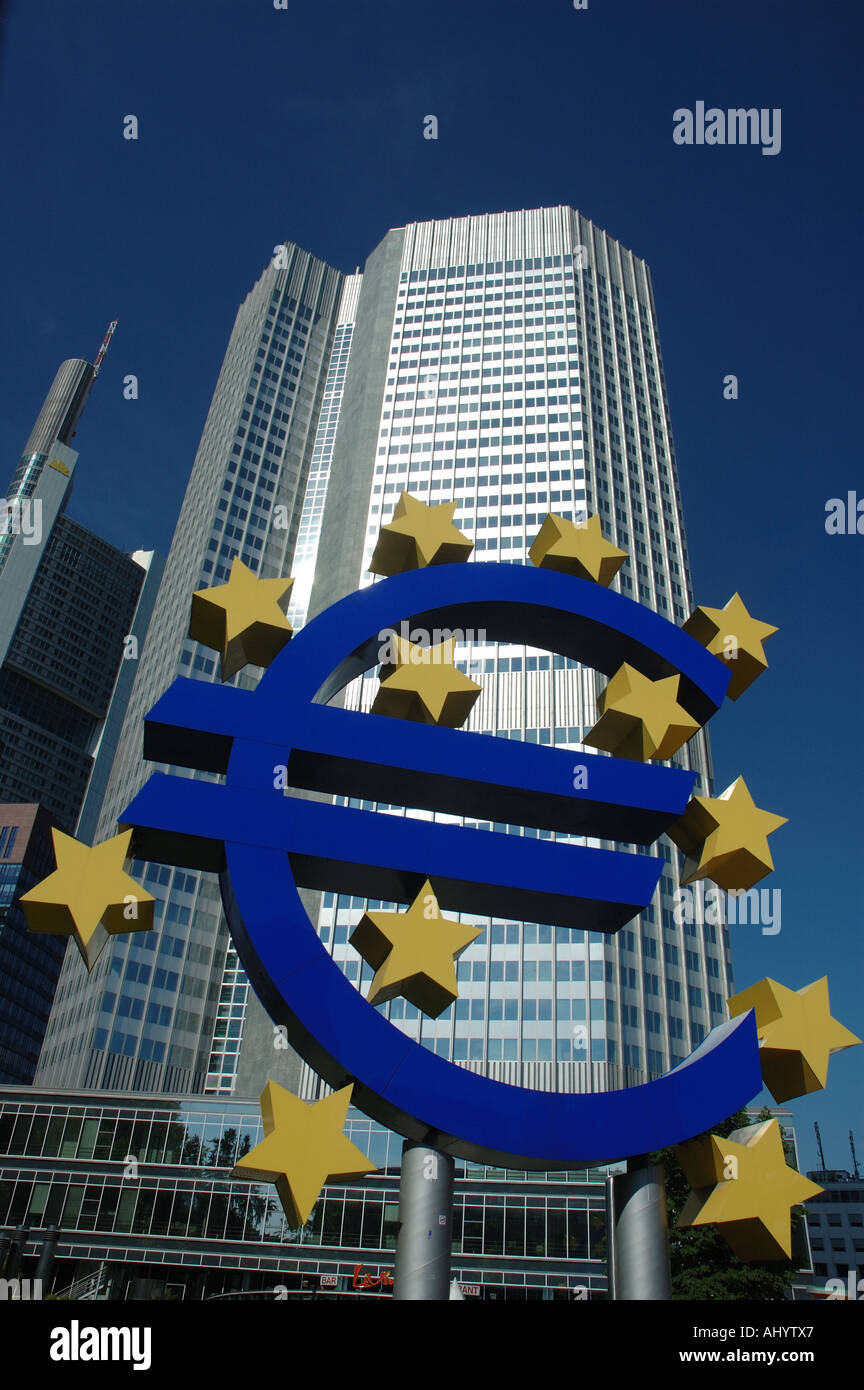 Siège de la Banque centrale européenne, Francfort Banque D'Images