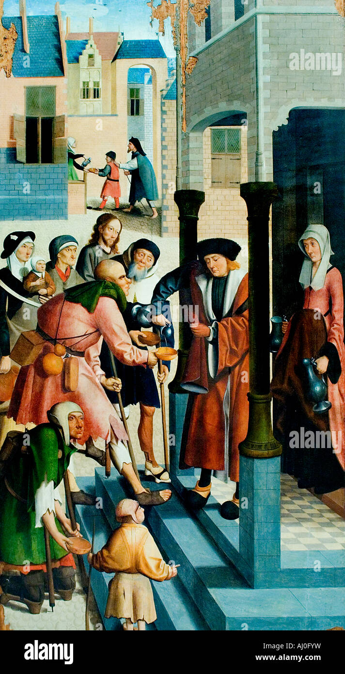 Maître d'Alkmaar sept oeuvres de miséricorde 1504 Banque D'Images