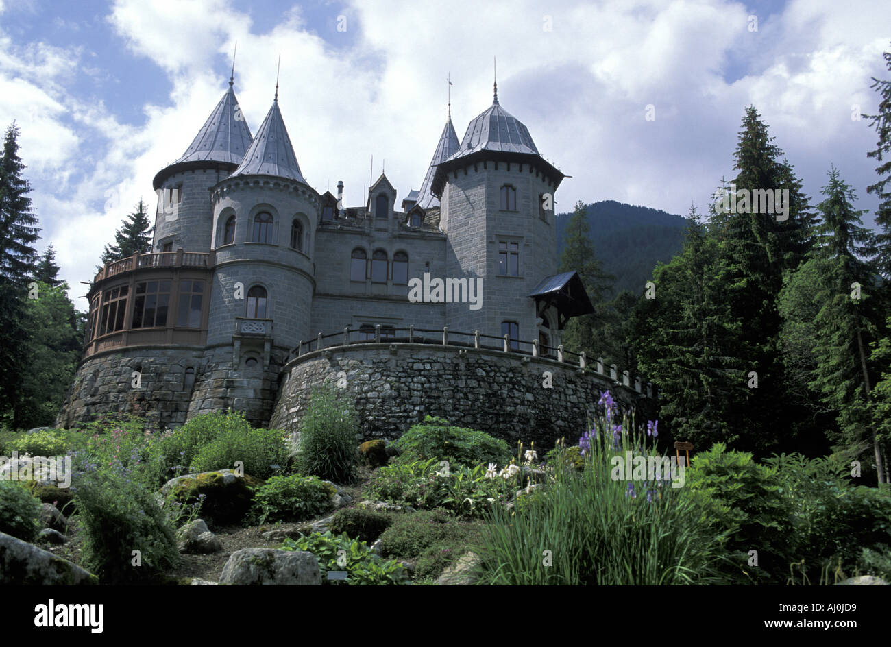Château Savoia Gressoney Saint Jean Valle d aosta Italie Banque D'Images
