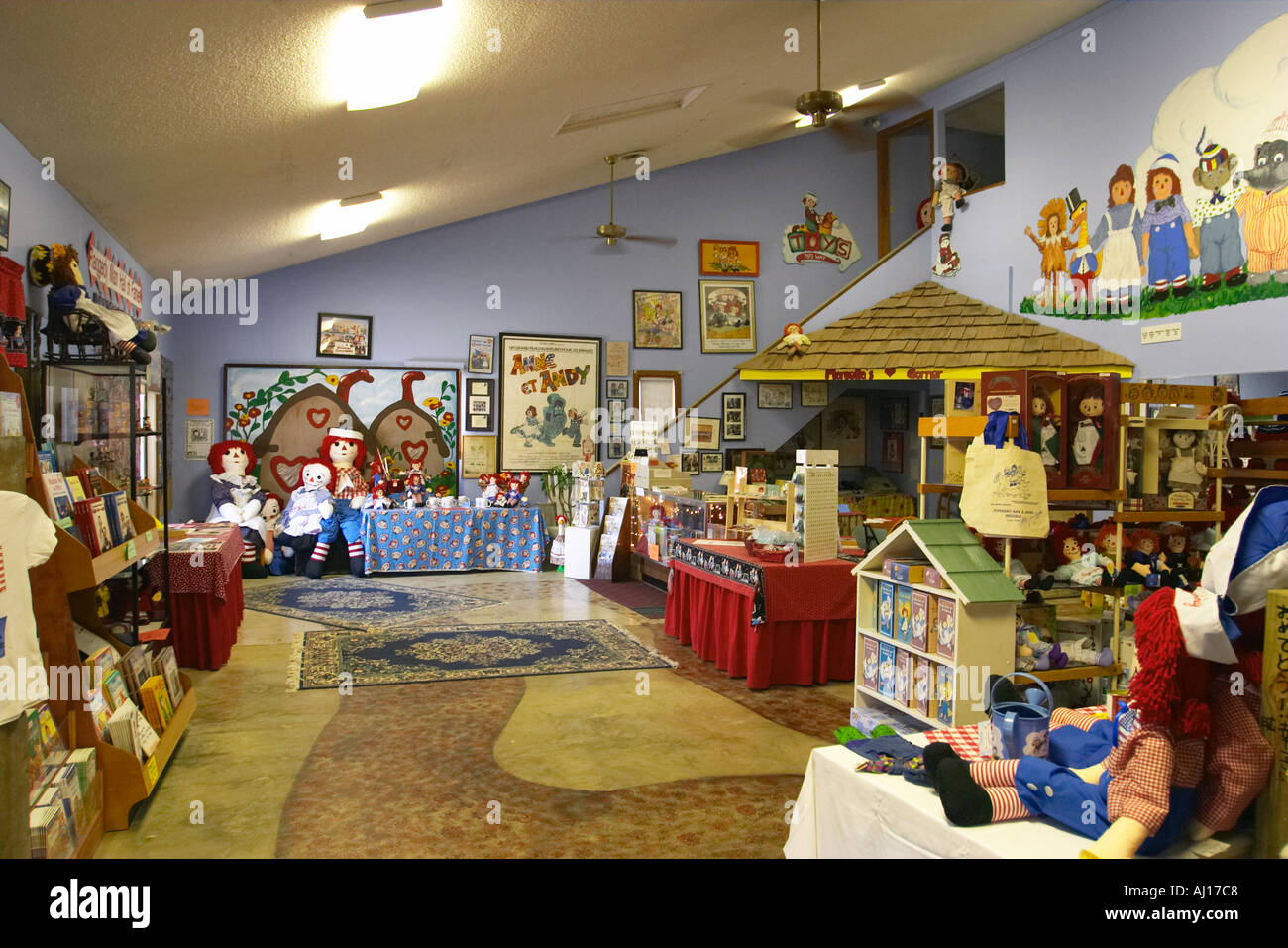 L'ILLINOIS Arcola Raggedy Ann et Raggedy Andy intérieur musée Banque D'Images