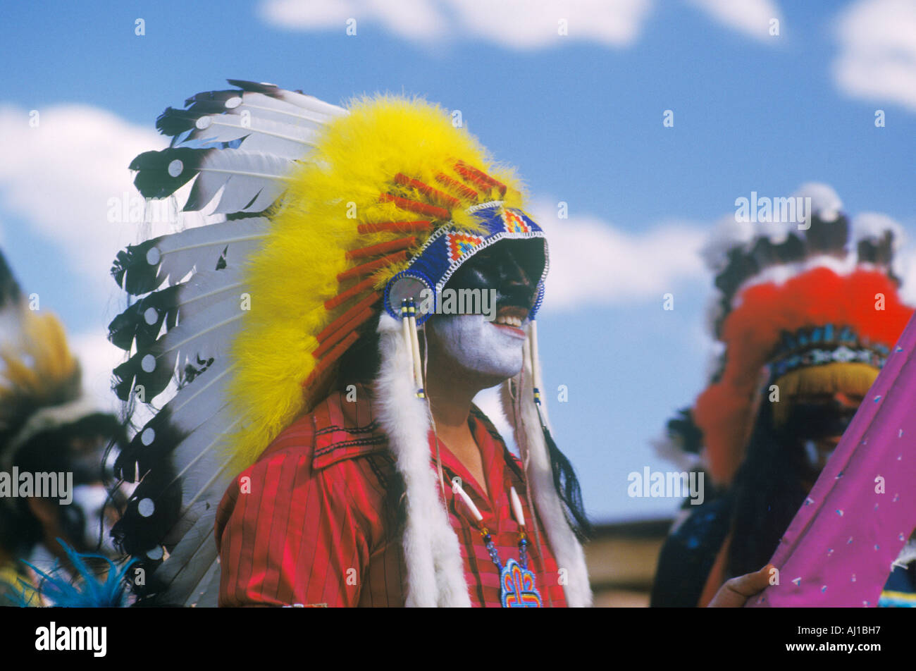 Un Natif américain à la cérémonie de la danse du maïs Santa Clara Pueblo NM Banque D'Images