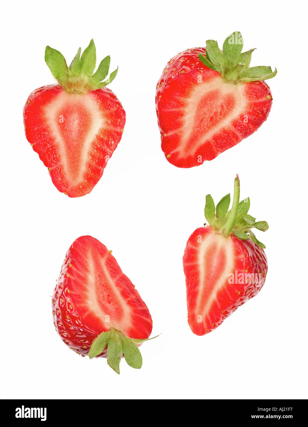 4 fraises à découper Photo Stock - Alamy