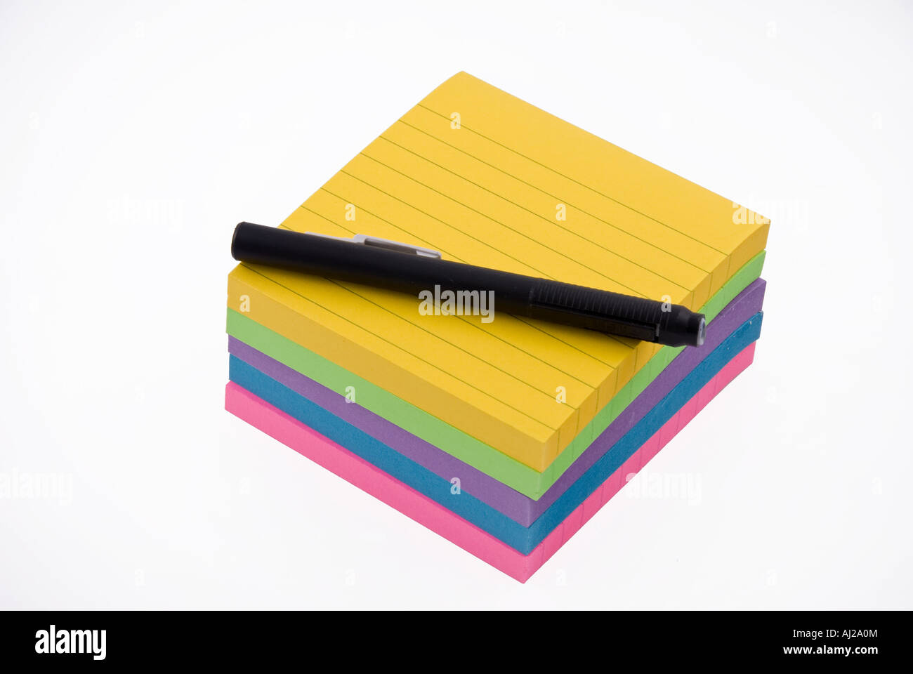 Sticky Notes de couleur prêt à livrer des messages Banque D'Images