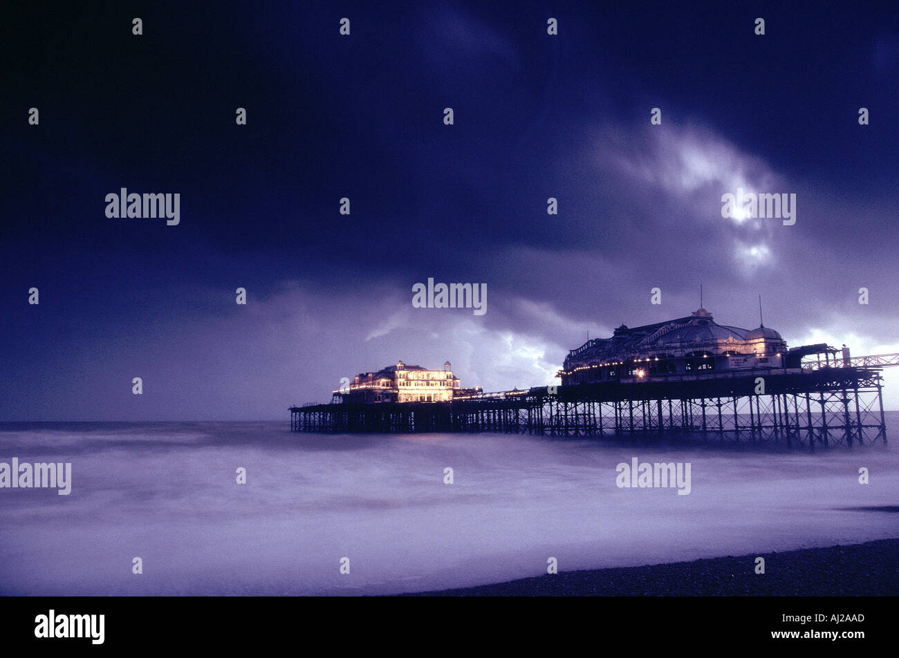 Brighton West Pier Banque D'Images